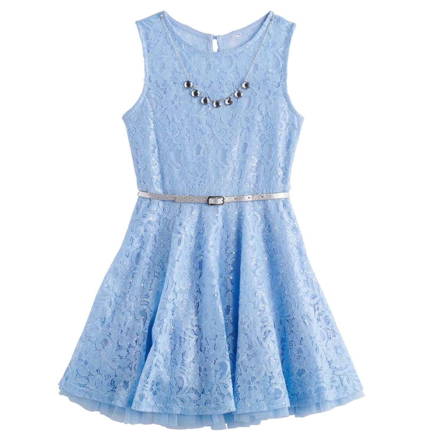 Girls Dress Blue Necklace